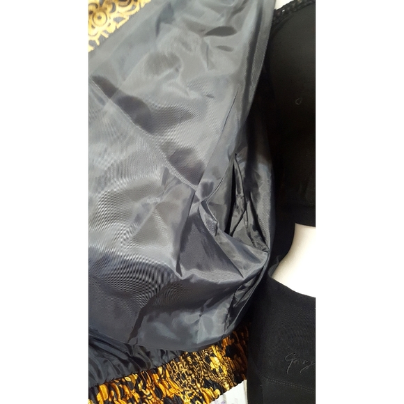 Collections 90's🔥Vtg Oversized Golden Brown Silky Bomber Jacket - Picture 9 of 15